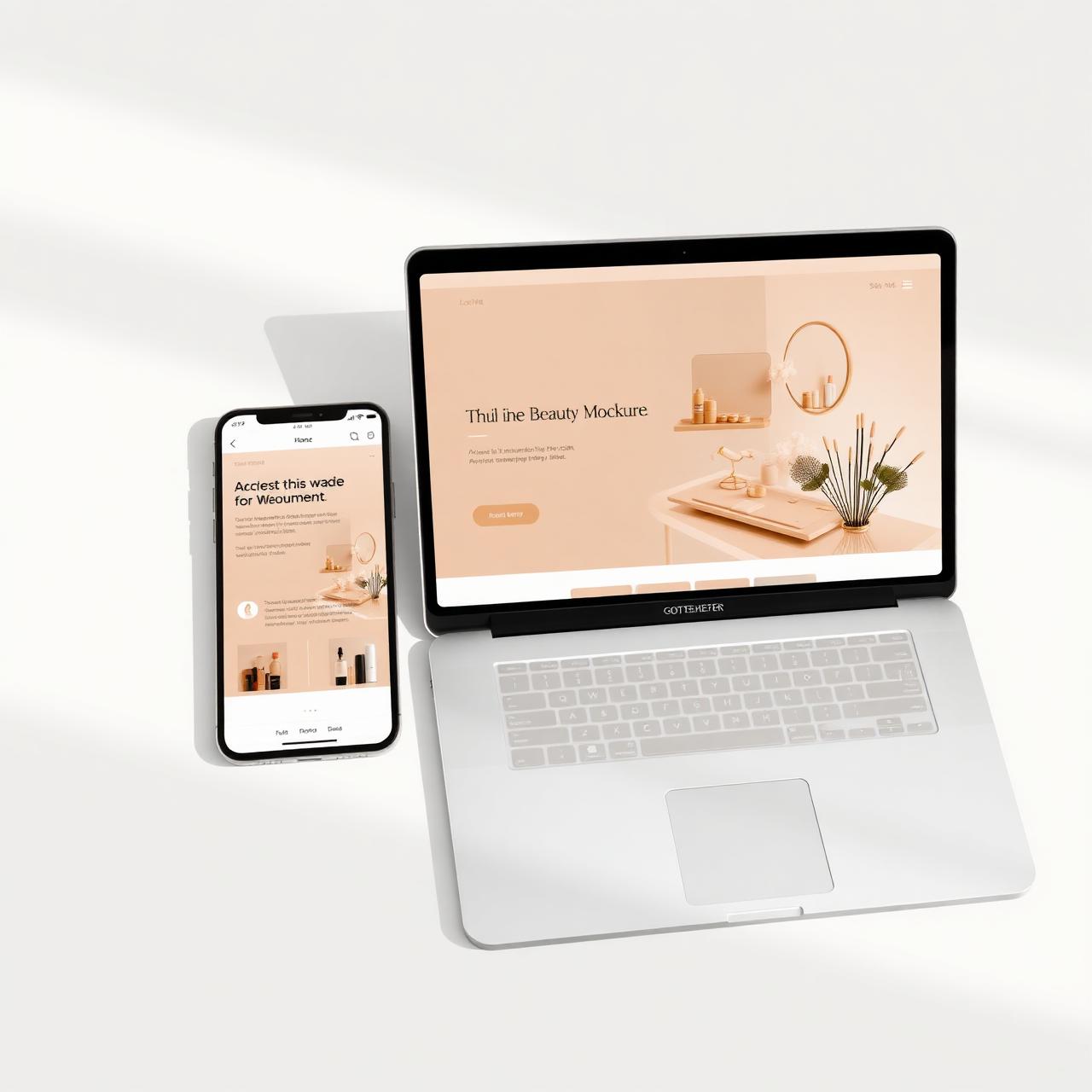 Aperçu d'un site web moderne pour salon de beauté